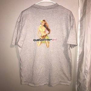 Grey quicksilver t-shirt with graphic design